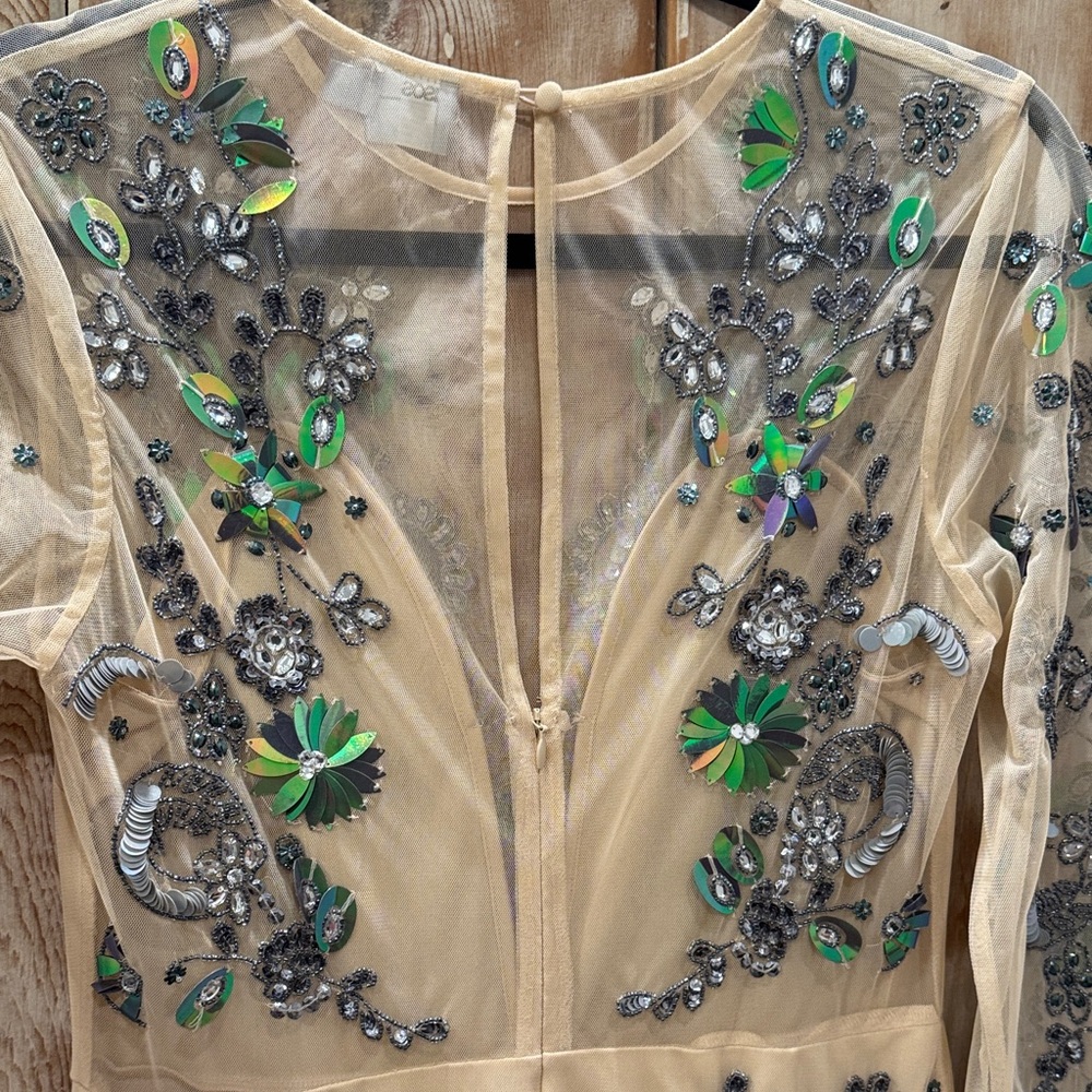 Stunning ASOS nude embellished dress NWOT - Picture 3 of 4